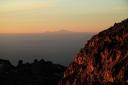 Am Mount Kenia Blick auf den Kili
