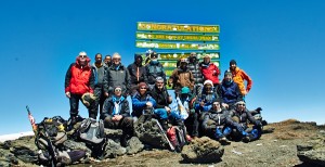 SummitClimb-Team 2014 Feb. Mt. Meru & Kilimandscharo am Gipfel.