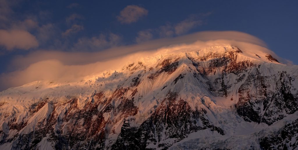 Tilicho im Abendlicht, Nepal (Bild: Felix Berg 2017)