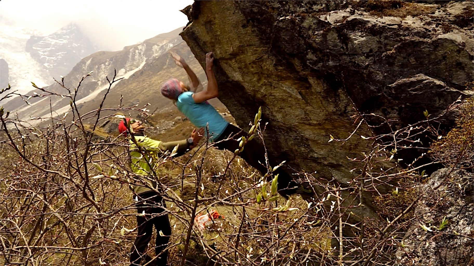 Bouldern im Langtang, Nepal.