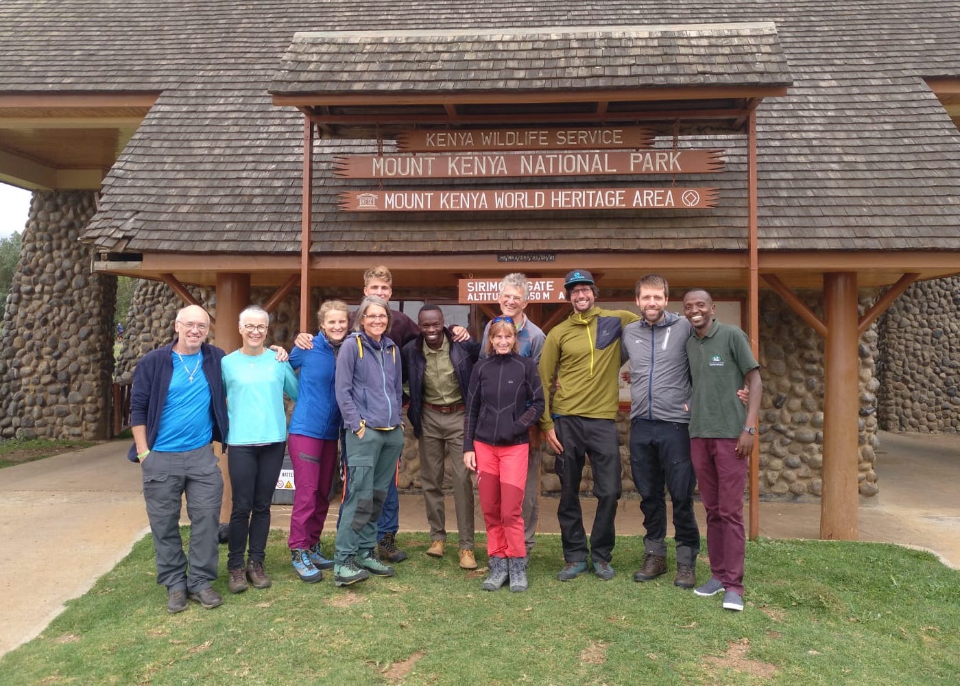 Mount Kenya, Team infront of Sirimon Gate.