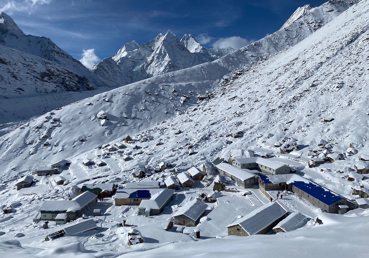 Ruhetage am Fuße des Mera Peak.