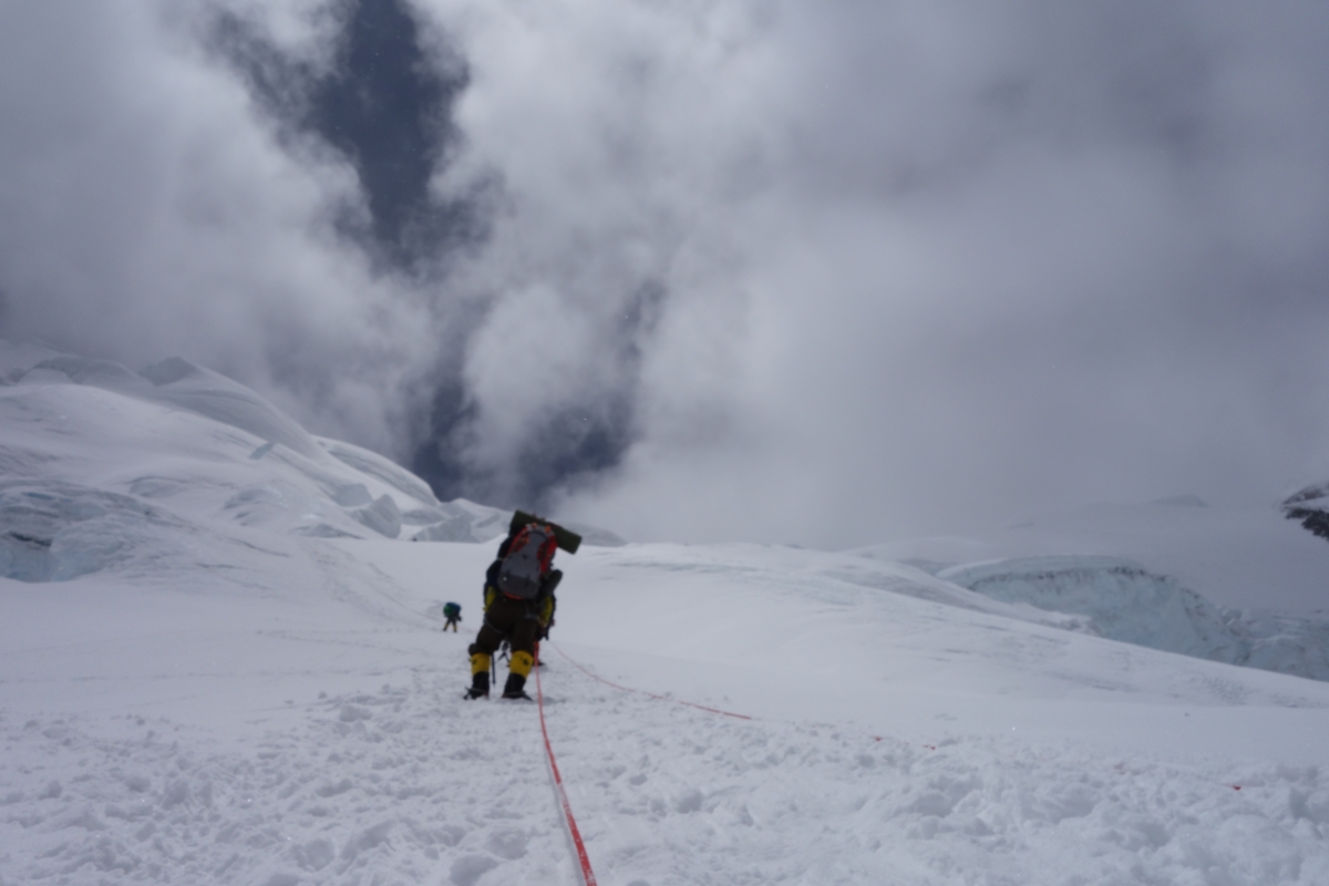Climbing up to the North Col   