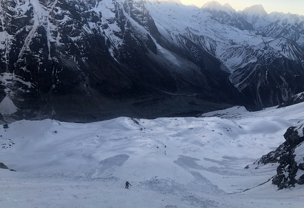 Langtang Lirung Access Couloir
